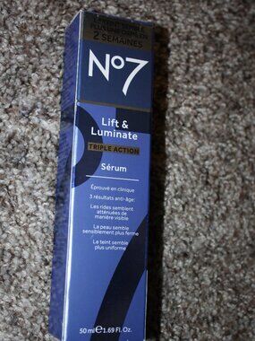 No7 Lift & Luminate Triple Action Serum, 1.69 oz, NIB